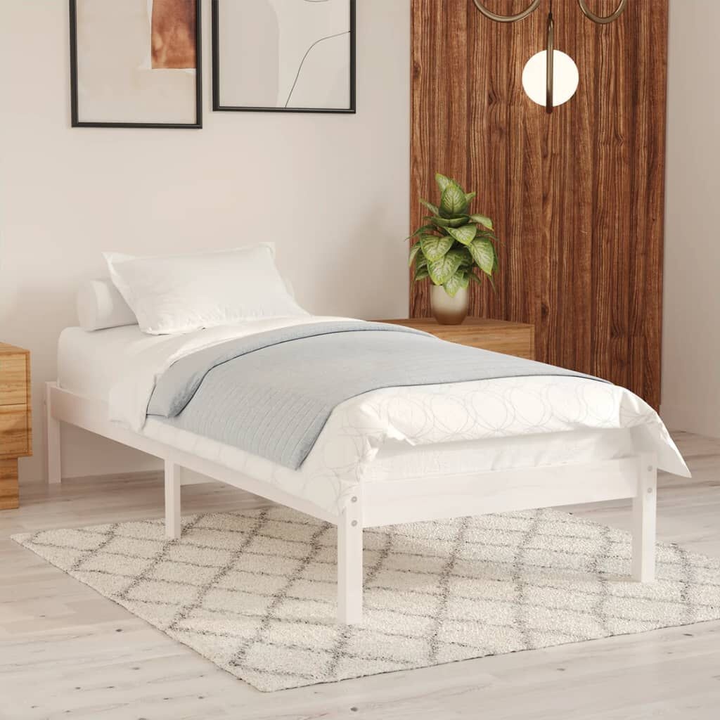 vidaXL Massief Houten Bedframe Wit 90x190 cm | Nu 40% Korting!