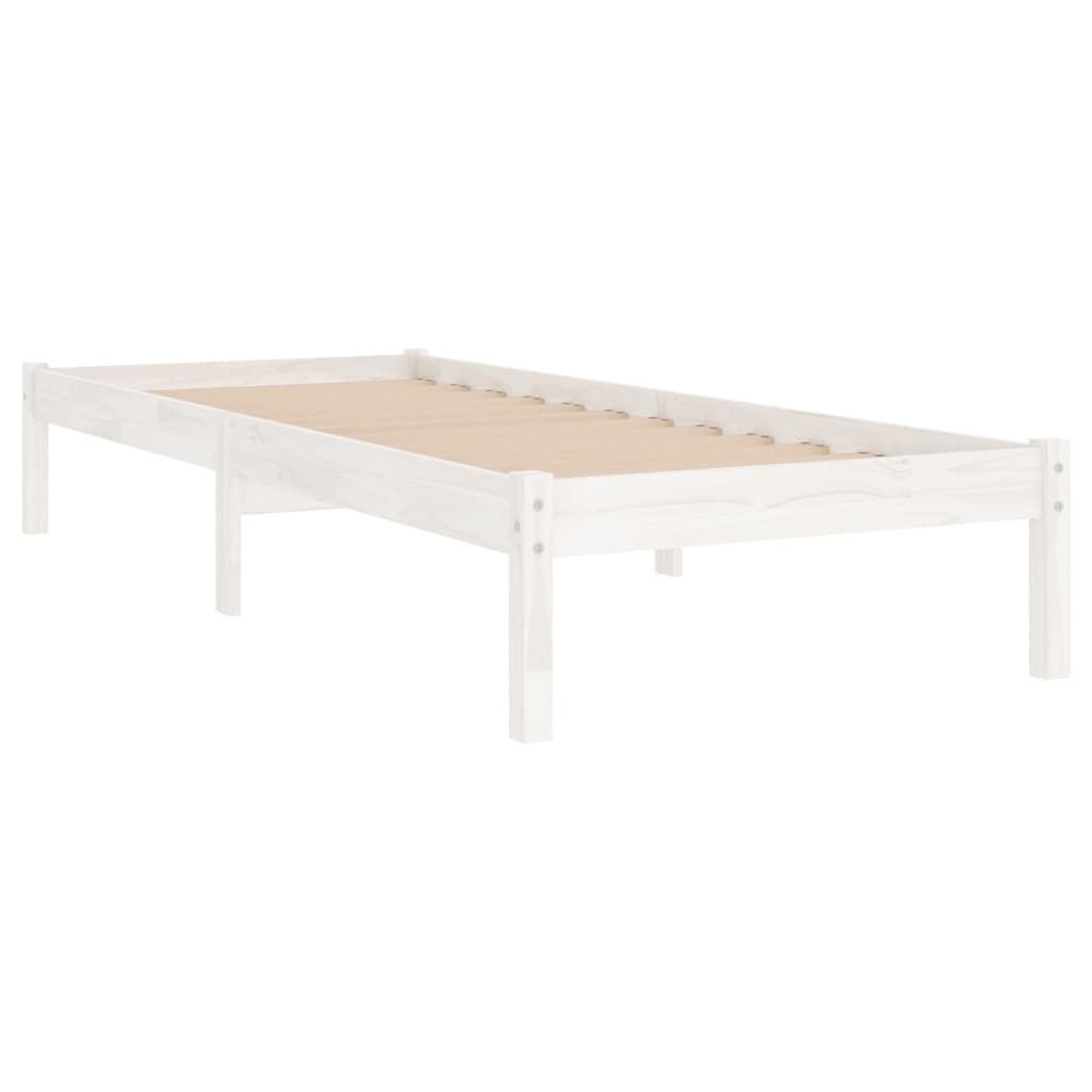 vidaXL Massief Houten Bedframe Wit 90x190 cm | Nu 40% Korting!