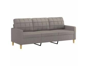 VidaXL Driezitsbank Stof Taupe - 40% Korting! Comfort & Stijl