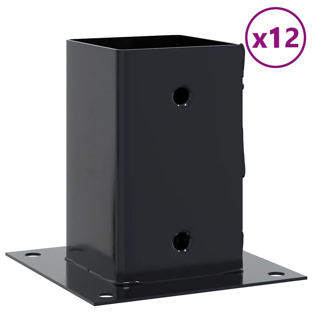 vidaXL Spokkels vierkant 12 st 91x91mm Antraciet - 40% Korting!