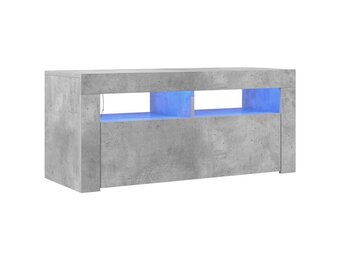 VidaXL TV-meubel met LED - Betongrijs - 90x35x40 cm - 40% Korting!