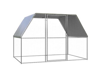 vidaXL Kippenkooi 3x2x2m - Gegalvaniseerd Staal - NU 40% KORTING!
