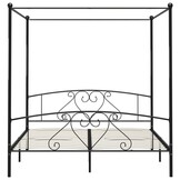 VidaXL Hemelbedframe Metaal Zwart 180x200 cm | Nu 55% Korting!