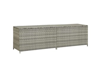 VidaXL Tuinbox Poly Rattan Grijs (40% Korting) - Op=Op!