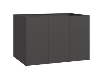 vidaXL Plantenbak Staal Zwart 120x80x80 cm - 67% Korting!