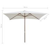 vidaXL Parasol Crèmewit (200x300cm) - 40% Korting! Goede staat