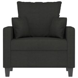 VidaXL Fauteuil Stof Zwart - 46% Korting | Nog 1 Beschikbaar!