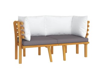 Retourtje: VidaXL Acaciahouten Tuinbank 2-zits + Kussens | 60% Korting!