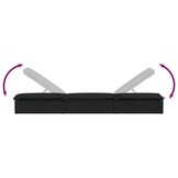 vidaXL Ligbed met Kussen Zwart (64% KORTING!) - Nu Extra Voordelig!