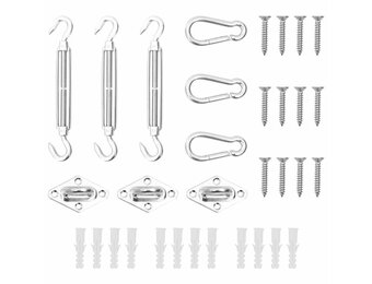 VidaXL 9-delige Zonnescherm Accessoireset RVS - 46% Korting!