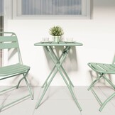 vidaXL Tuinstafel Licht Munt (47% KORTING) - Poedercoated Staal 55x55x73cm