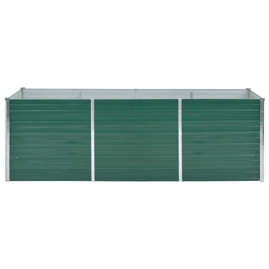 35% KORTING! VidaXL Verhoogde Plantenbak Staal 240x80x77cm Groen - Nieuw