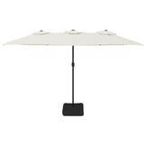 VidaXL Dubbele Parasol 449x245cm Zandwit - 71% Korting!