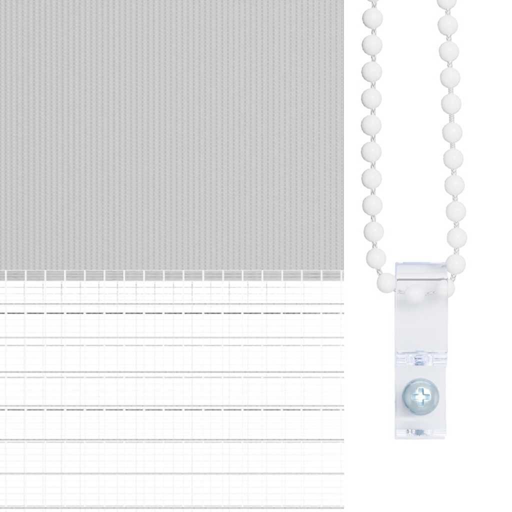 VidaXL Zebra Gordijn Lichtgrijs (160x150cm) - 65% Korting!