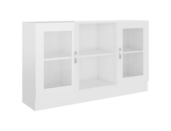 VidaXL Vitrinekast Hoogglans Wit - 59% Korting! Bewerkt Hout