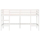 vidaXL Kinderhoogslaper Grenenhout Wit 90x200 cm - Nu 35% Korting!