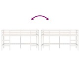 vidaXL Kinderhoogslaper Grenenhout Wit 90x200 cm - Nu 35% Korting!