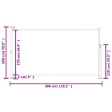 vidaXL Uittrekbaar Tuinscherm 180x300cm Grijs - 40% Korting!