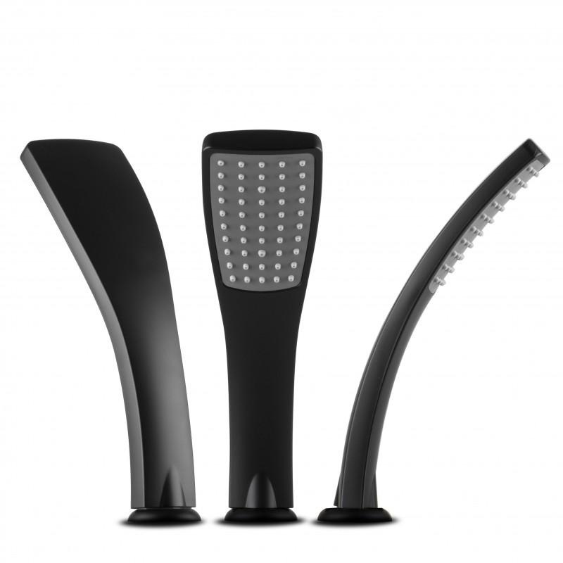 Badkraan met Handdouche & Waterval - Zwart - 61% Korting!