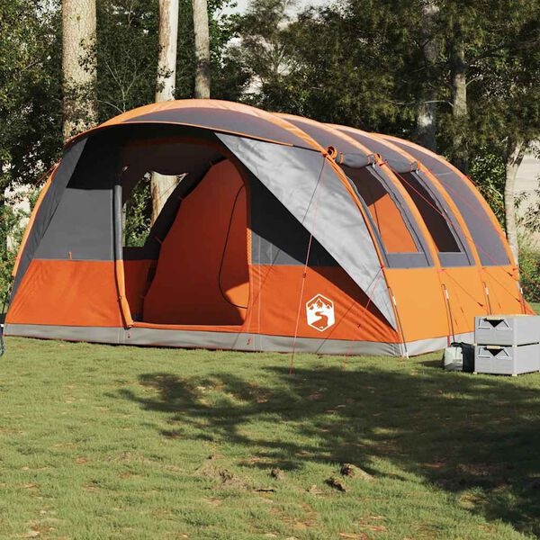 VidaXL Tunneltent 5-persoons | Waterdicht Grijs/Oranje | 46% Korting!