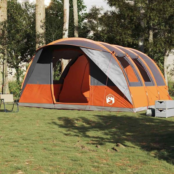 VidaXL Tunneltent 5-persoons | Waterdicht Grijs/Oranje | 46% Korting!