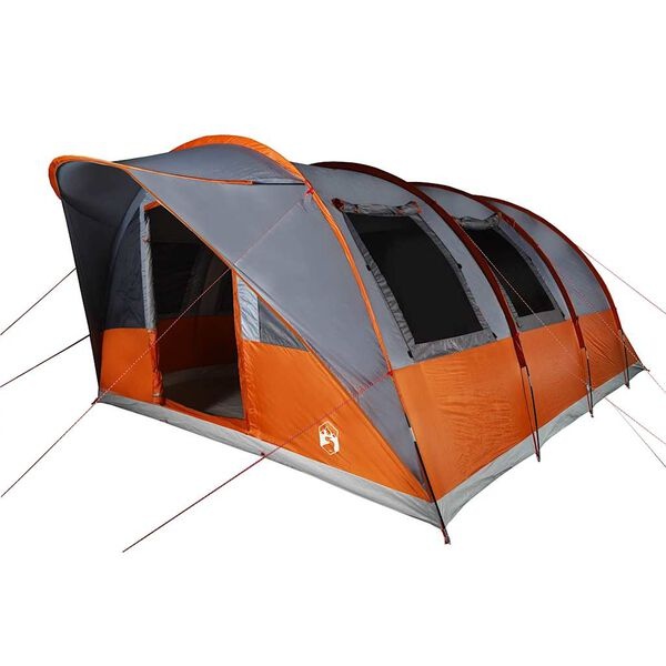 VidaXL Tunneltent 5-persoons | Waterdicht Grijs/Oranje | 46% Korting!