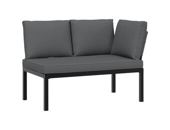 VidaXL Tuinbank Aluminium Zwart met Kussens | -56% Korting | Exclusief bij Retortje!