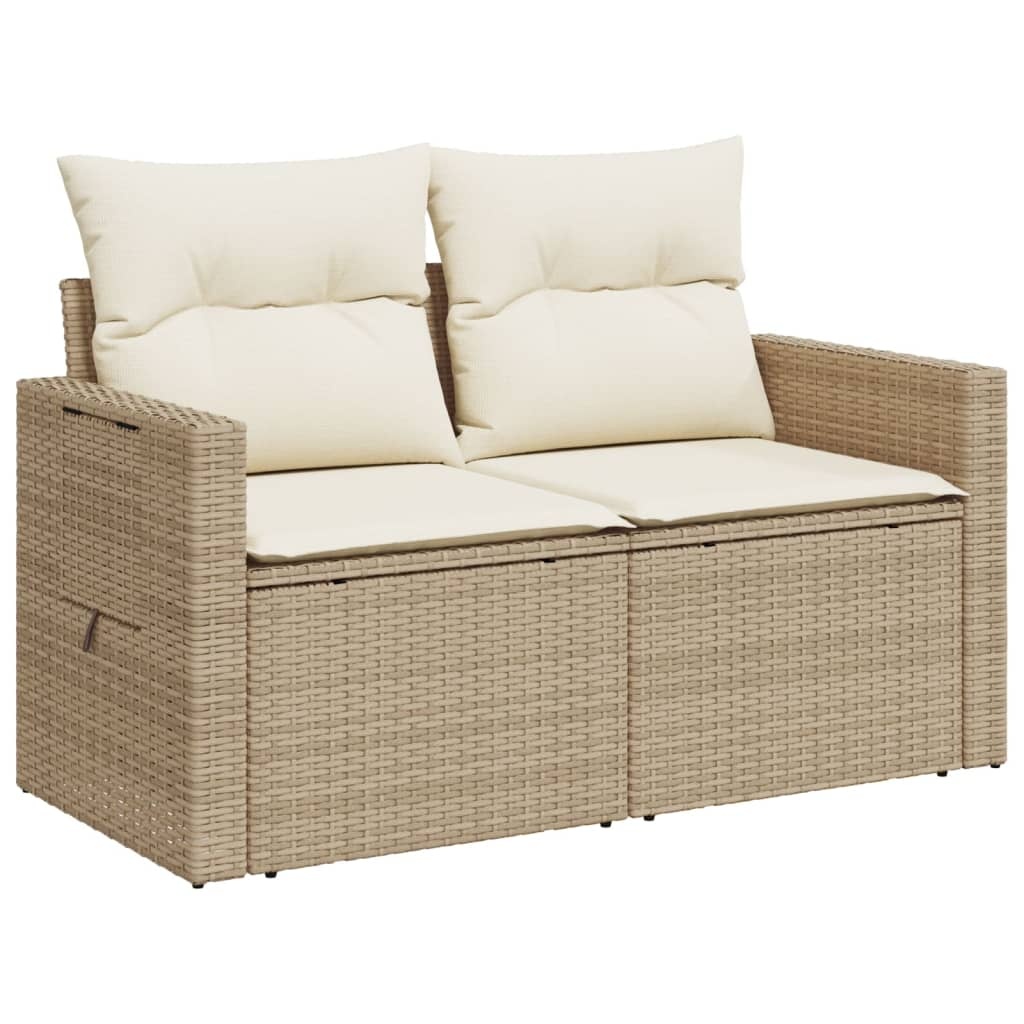 VidaXL Tuinbank Poly Rattan Beige (2-zits) - 56% Korting!