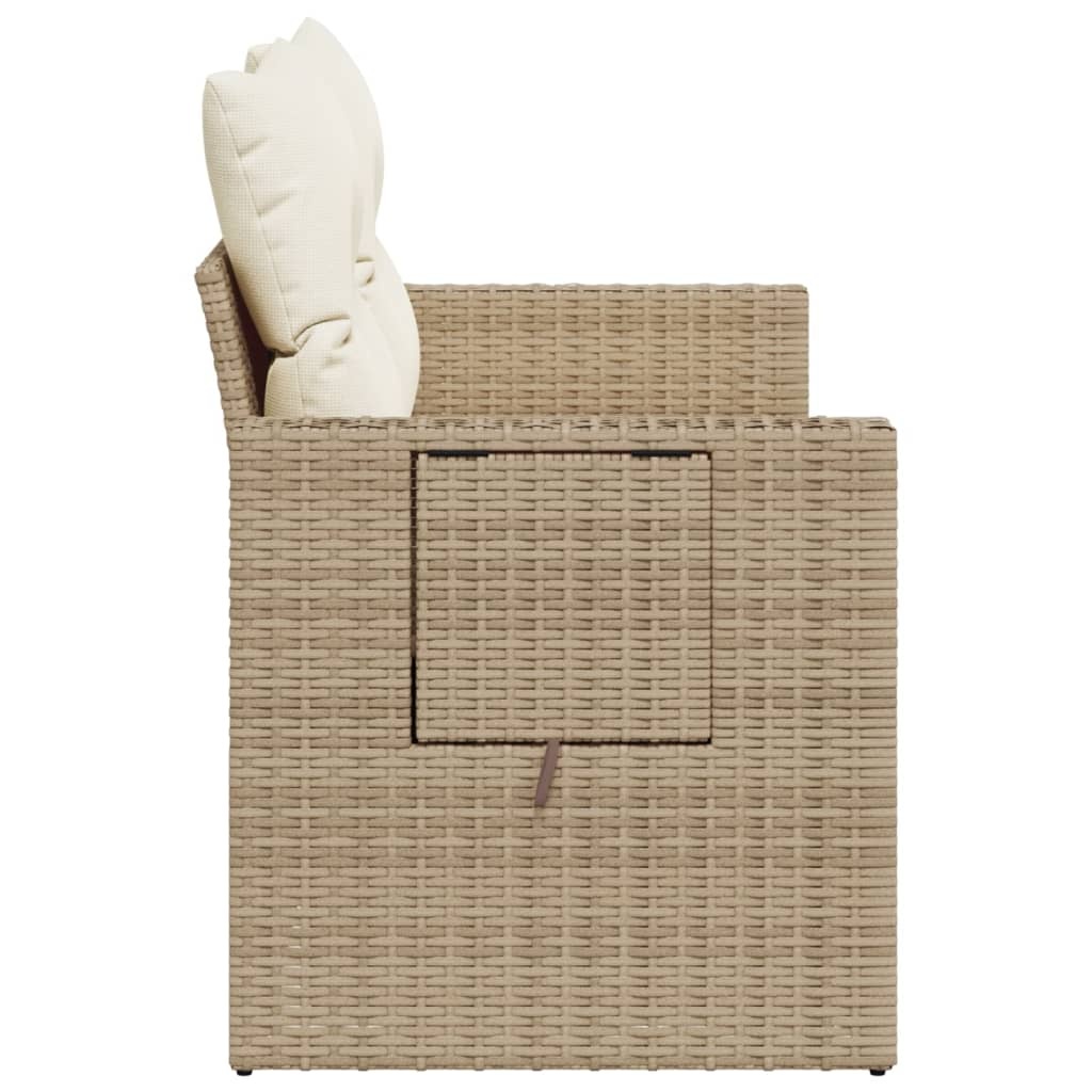 VidaXL Tuinbank Poly Rattan Beige (2-zits) - 56% Korting!