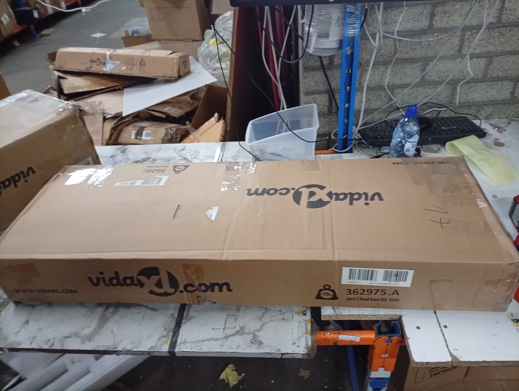 VidaXL Dubbele Parasol met LED's - Zwart | 67% Korting!