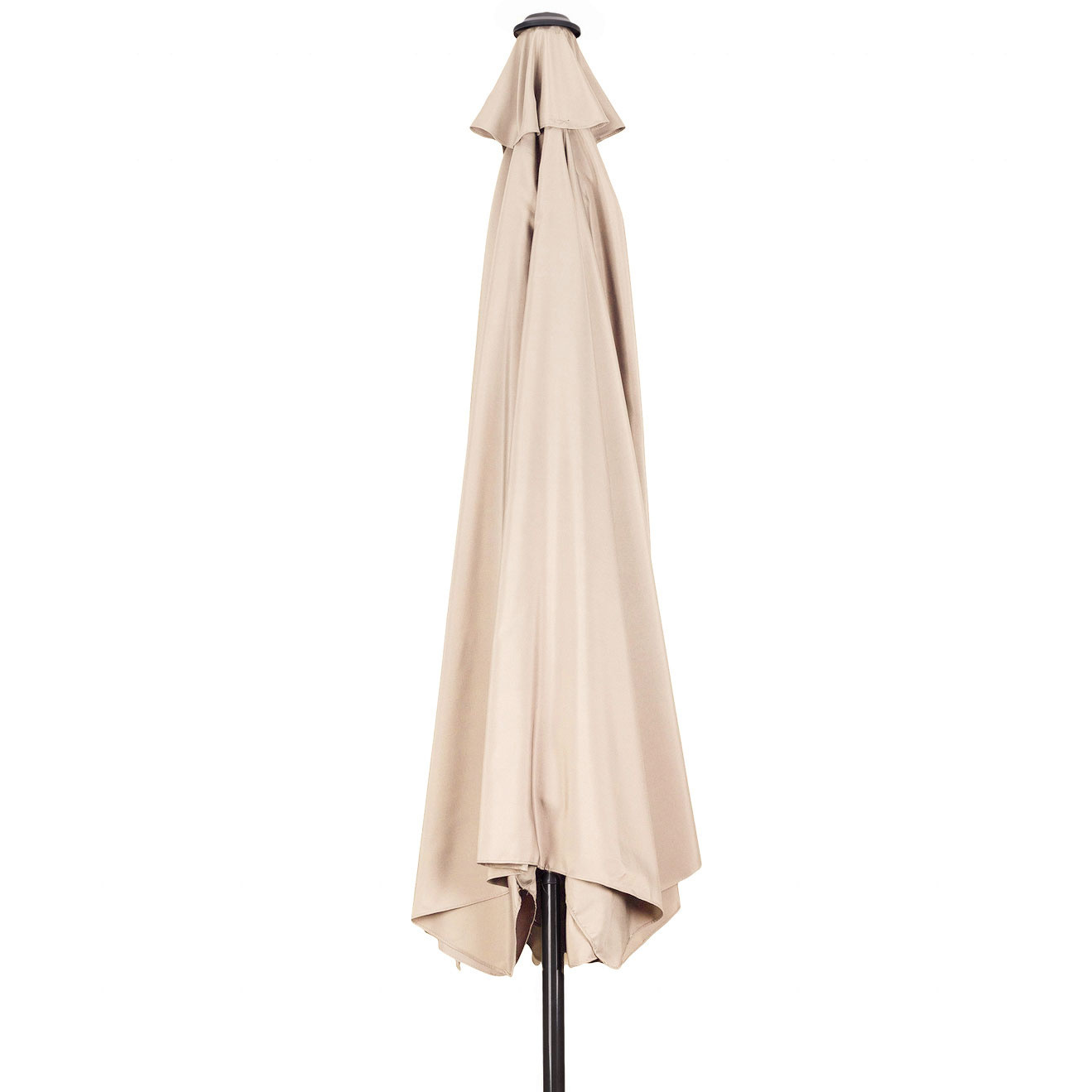 Balkonparasol Beige - Halve Parasol met Zwengel - 240cm - 73% Korting!
