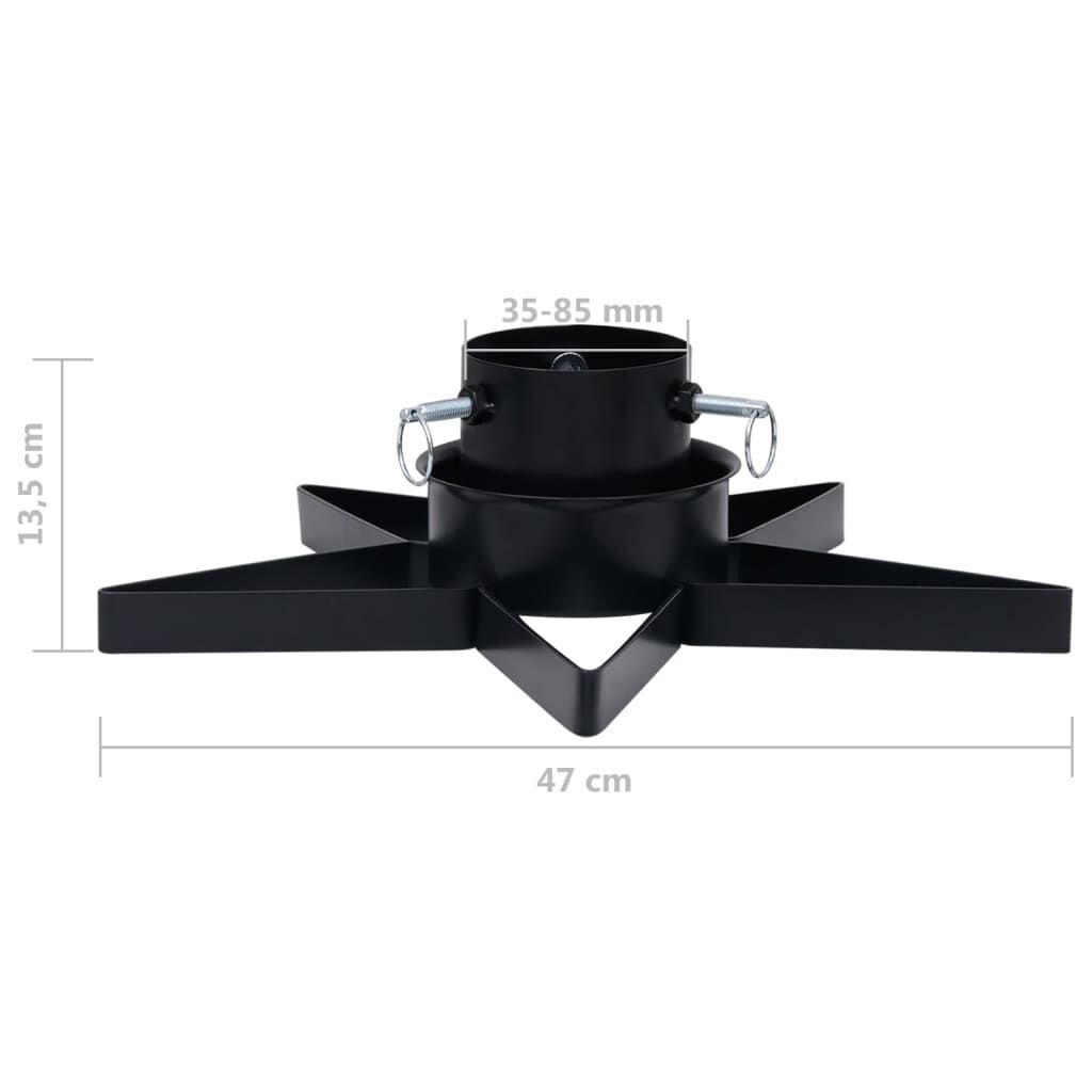 vidaXL Kerstboomstandaard 47x47x13,5 cm zwart