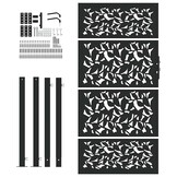 VidaXL Poort met Bladontwerp - Staal Zwart - 46% Korting!