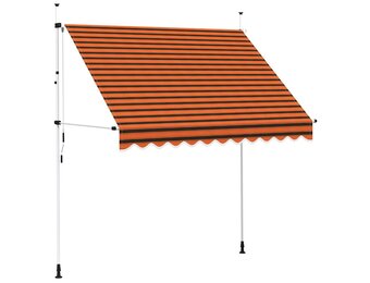 vidaXL Luifel Handmatig Uittrekbaar 250cm Oranje/Bruin | 76% Korting!