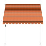 vidaXL Luifel Handmatig Uittrekbaar 250cm Oranje/Bruin | 76% Korting!