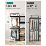 SONGMICS Kledingrek Open Kledingkast - 40% Korting - Zwart RYG037B02