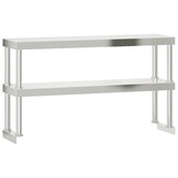 VidaXL Werktafel Verhoging 2-laags RVS - 47% Korting!