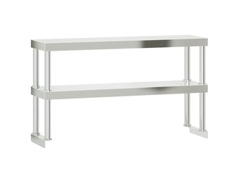 VidaXL Werktafel Verhoging 2-laags RVS - 47% Korting!