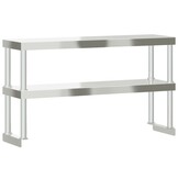 VidaXL Werktafel Verhoging 2-laags RVS - 47% Korting!