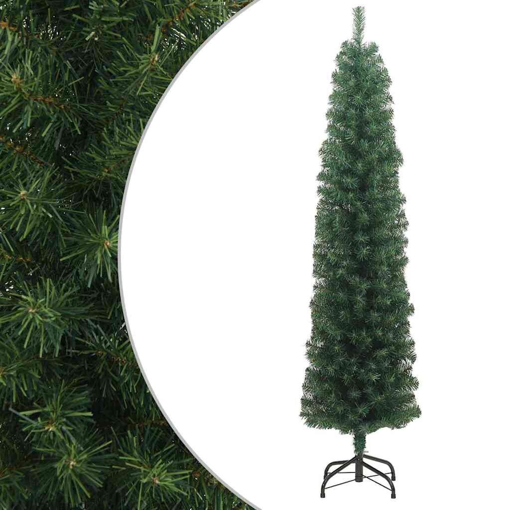 VidaXL Smalle Kunstkerstboom 180cm PVC Groen | 53% Korting | ONGEBRUIKT!
