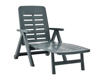 VidaXL Ligbed Kunststof Groen - Inklapbaar | 42% Korting!