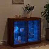 vidaXL Dressoir Bruin Eiken met LED - 83% Korting! Slechts 1 Stuk!