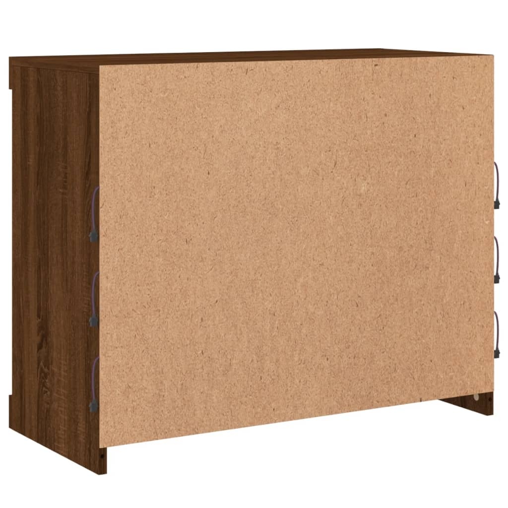 vidaXL Dressoir Bruin Eiken met LED - 83% Korting! Slechts 1 Stuk!