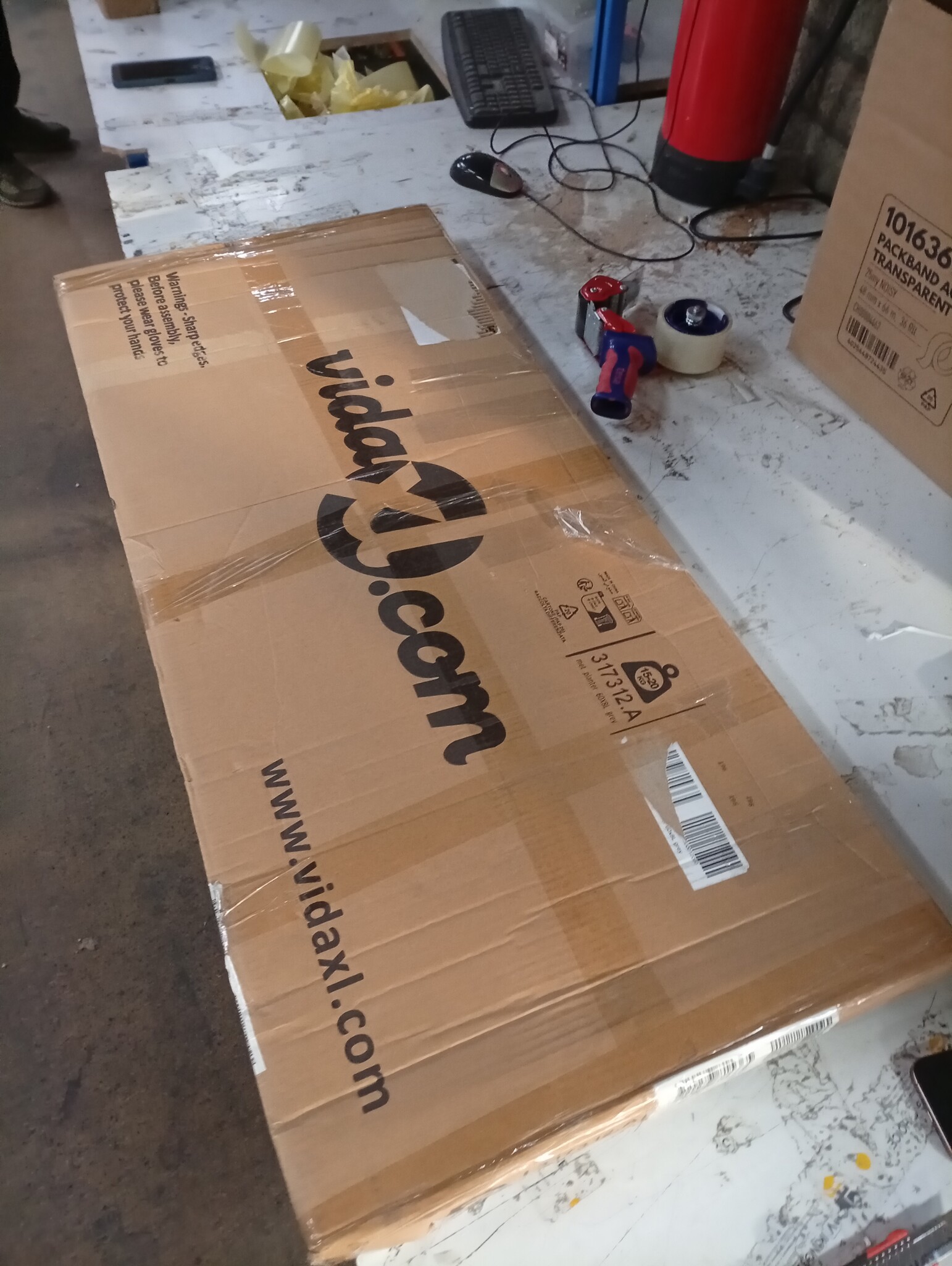 vidaXL Verhoogde Plantenbak Grijs - 600x80x45cm | 55% Korting!