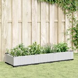 VidaXL Plantenbak met pinnen - 40% Korting! - Polypropeen Wit 125x40x28,5cm