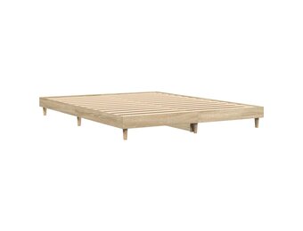 vidaXL Bedframe Sonoma Eikenhout 140x200 cm | 55% Korting | Retourdeal!