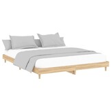 vidaXL Bedframe Sonoma Eikenhout 140x200 cm | 55% Korting | Retourdeal!