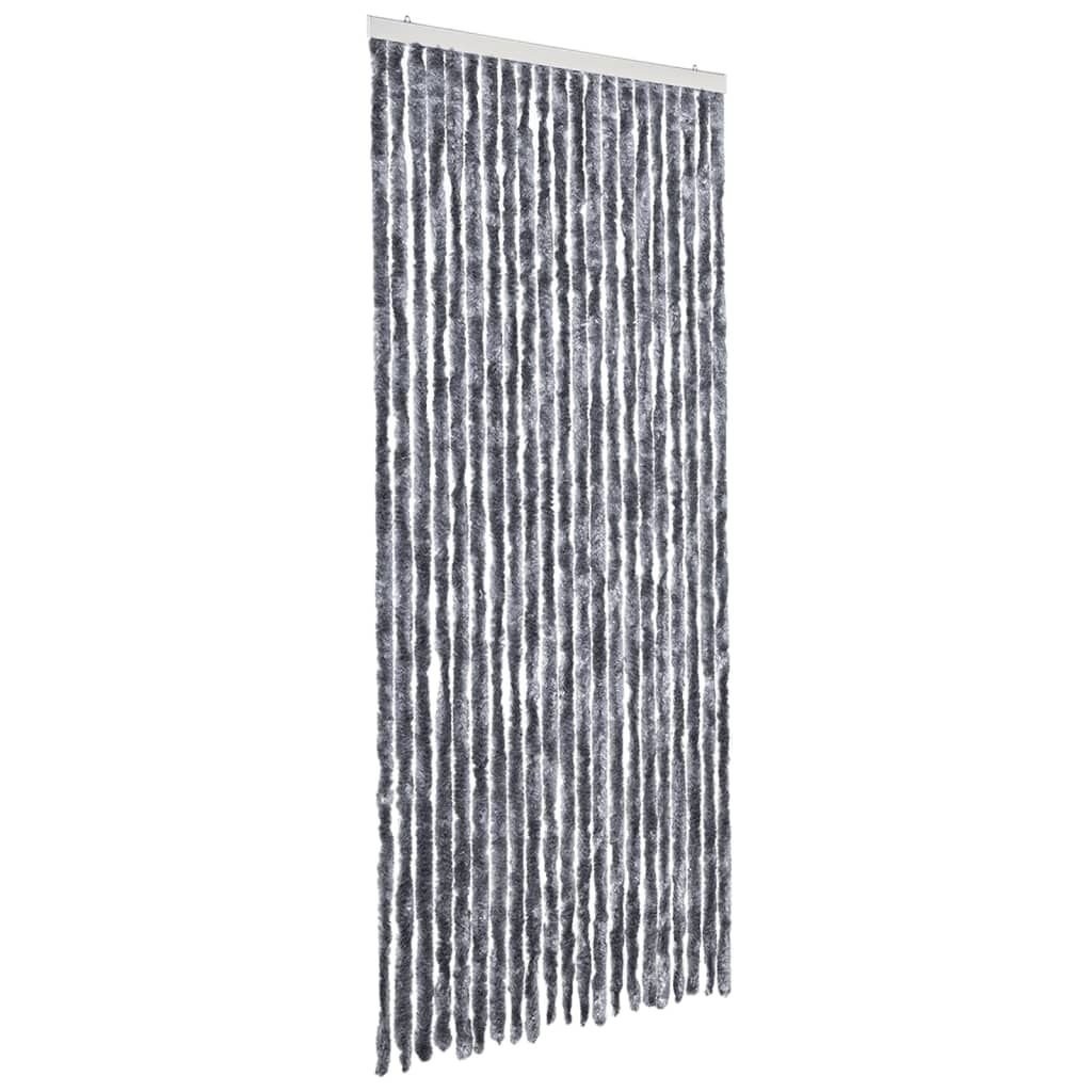 vidaXL Vliegengordijn 90x220cm Chenille Zilver - Nu 46% Korting!