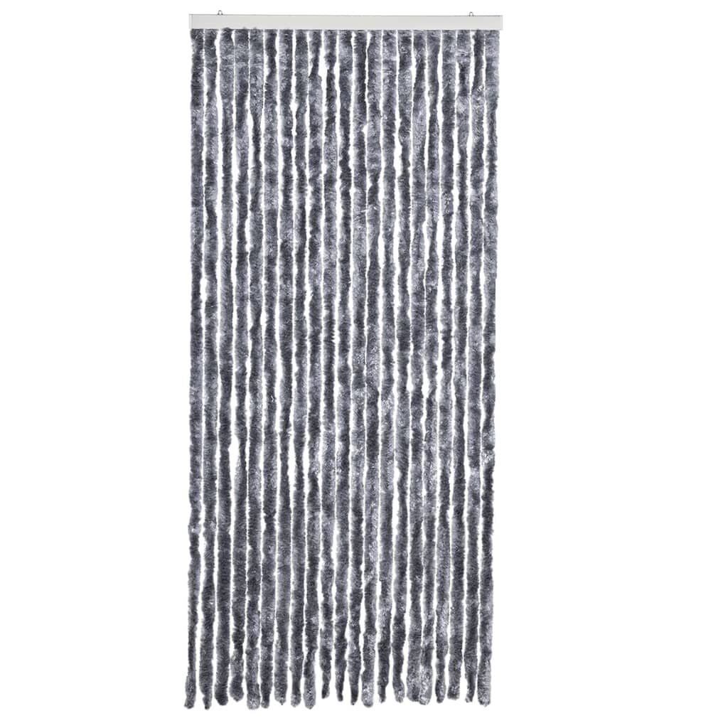 vidaXL Vliegengordijn 90x220cm Chenille Zilver - Nu 46% Korting!