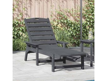 vidaXL Ligstoel Lichtgrijs Kunststof - 73% Korting! Nu 1 op voorraad!